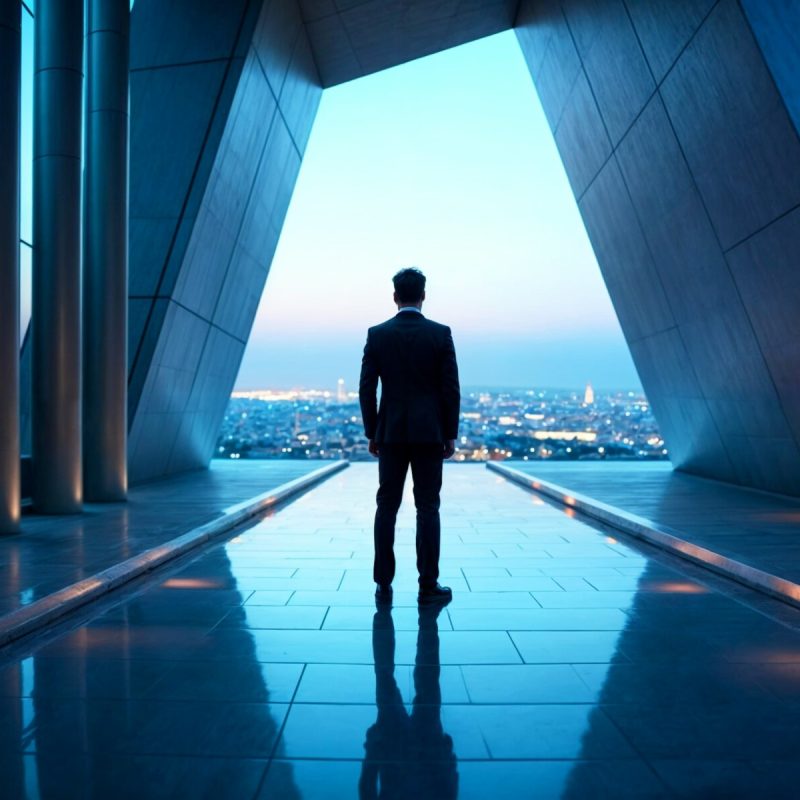 Contemplative Cityscape